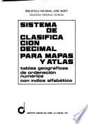 Sistema de clasificación decimal para mapas y atlas