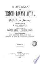 Sistema del derecho romano actual