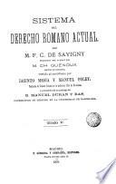 Sistema del derecho romano actual