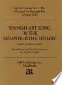 Spanish art song in the seventeenth century