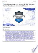 ⬆️ Microsoft Azure AZ-500 (Azure Security Engineer) Practice Tests Exams 308 Questions & Answers PDF