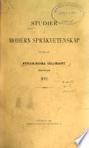 Stockholm studies in modern philology