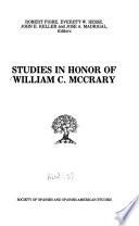 Studies in Honor of William C. McCrary