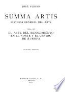 Summa artis: El arte del renacimiento en el norte y el centro de Europa, por J. Pijoán