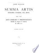 Summa artis, historia general del arte: Arte Bárbaro y Prerrománico