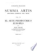 Summa artis, historia general del arte: El arte prehistórico Europeo