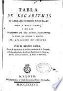 Tabla de logaritmos de todos los numeros naturales desde 1 hasta 20000 y de los logaritmos de los senos tangentes ...