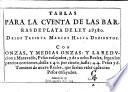 Tablas para la cuenta de las barras de plata de ley 2U380, desde treinta marcos hasta duzientos, con onzas, y medias onzas, y la reducción a maravedis ... ; [Suplemento para las tablas antecedentes de la ley 2380 ... ; tabla para las cuentas de las barras de plata de ley 2U210, hasta 2U370 ...]