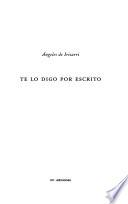 Te lo digo por escrito
