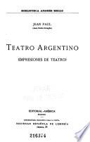Teatro argentino (impresiones de teatro).