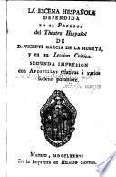 Teatro Hespanol por Don Vicente Garcia de la Huerta