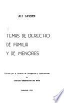 Temas de derecho de familia y de menores
