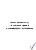 Teoría y percepciones de los principales tópicos de la asamblea constituyente de Bolivia