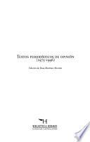 Textos periodísticos de opinión (1975-1996)