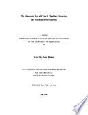 The Minnesota Test of Critical Thinking