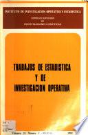 Trabajos de estadística y de investigación operativa