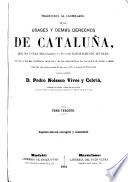 Traduccion al castellano de los usages y demás derechos de Cataluna