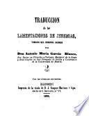 Traducción de las Lamentaciones de Jeremías