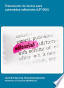UF1905 - Tratamiento de textos para contenidos editoriales