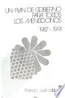 Un plan de gobierno para todos los mendocinos, 1987-1991
