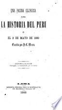 Una pagina gloriosa para la historia del Peru, o, El 2 de mayo de 1866