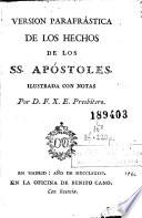 Version parafrástica de los Hechos de los SS. Apóstoles
