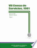 VIII Censo de Servicios 1981. Datos de 1980. Resumen general. Tomo I