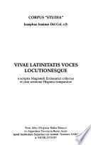 Vivae latinitatis voces locutionesque