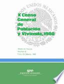 X Censo General de Población y Vivienda, 1980. Estado de Tlaxcala. Volumen II. Tomo 29