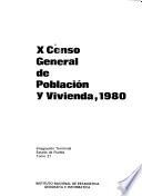 X censo general de población y vivienda, 1980: Puebla