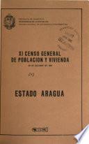 XI censo general de población y vivienda: Estado Aragua