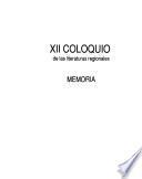 XII Coloquio de las Literaturas Regionales